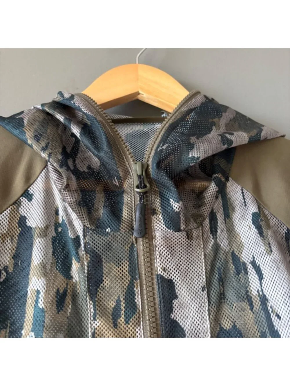 Snow Peak Printed Insect Shield Mesh Jacket Camo Ice Bug Repellent Parka M